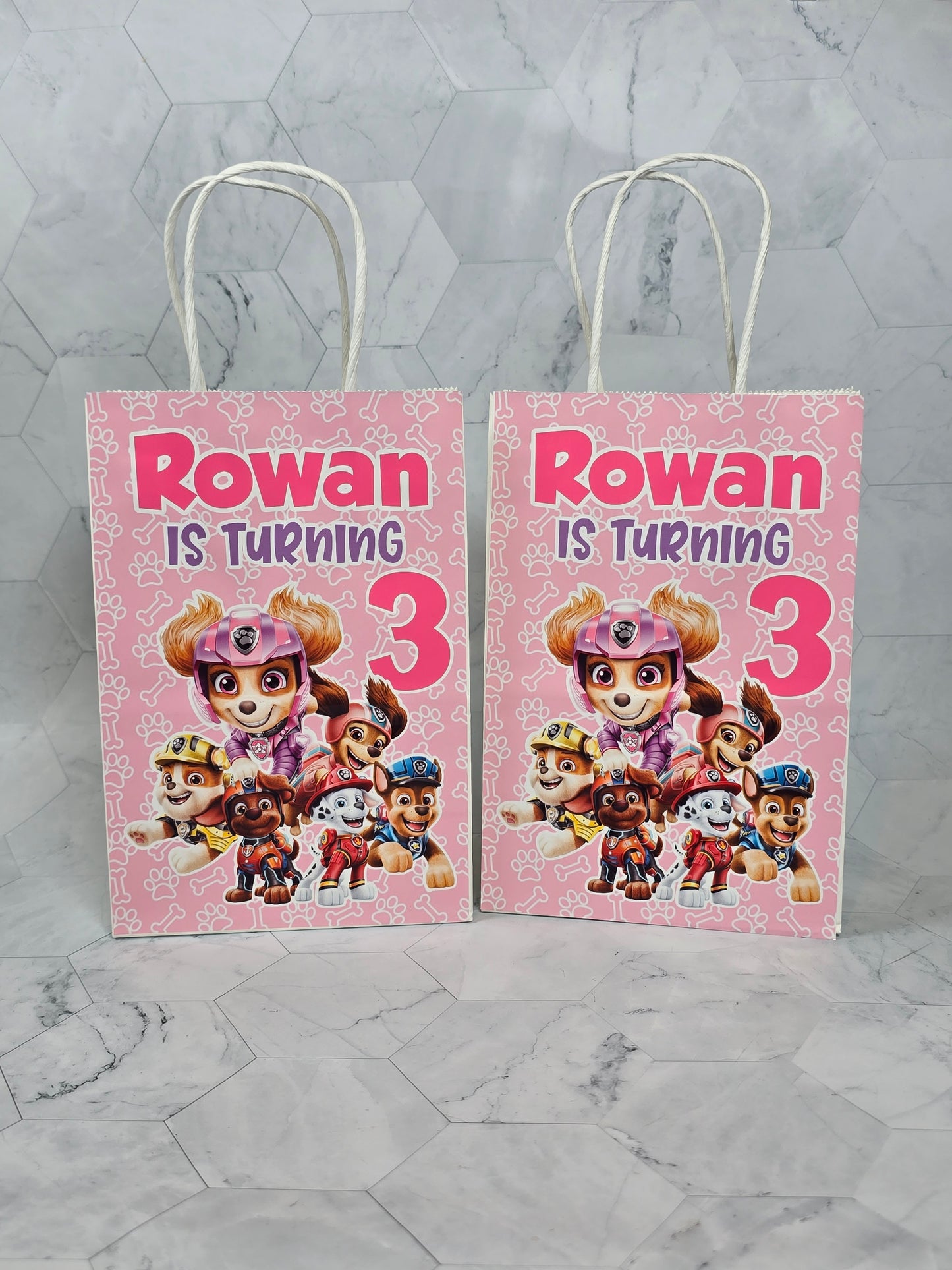 Paw Patrol Girly Goodie bags, Paw Patrol gody bags, Paw Patrol party theme