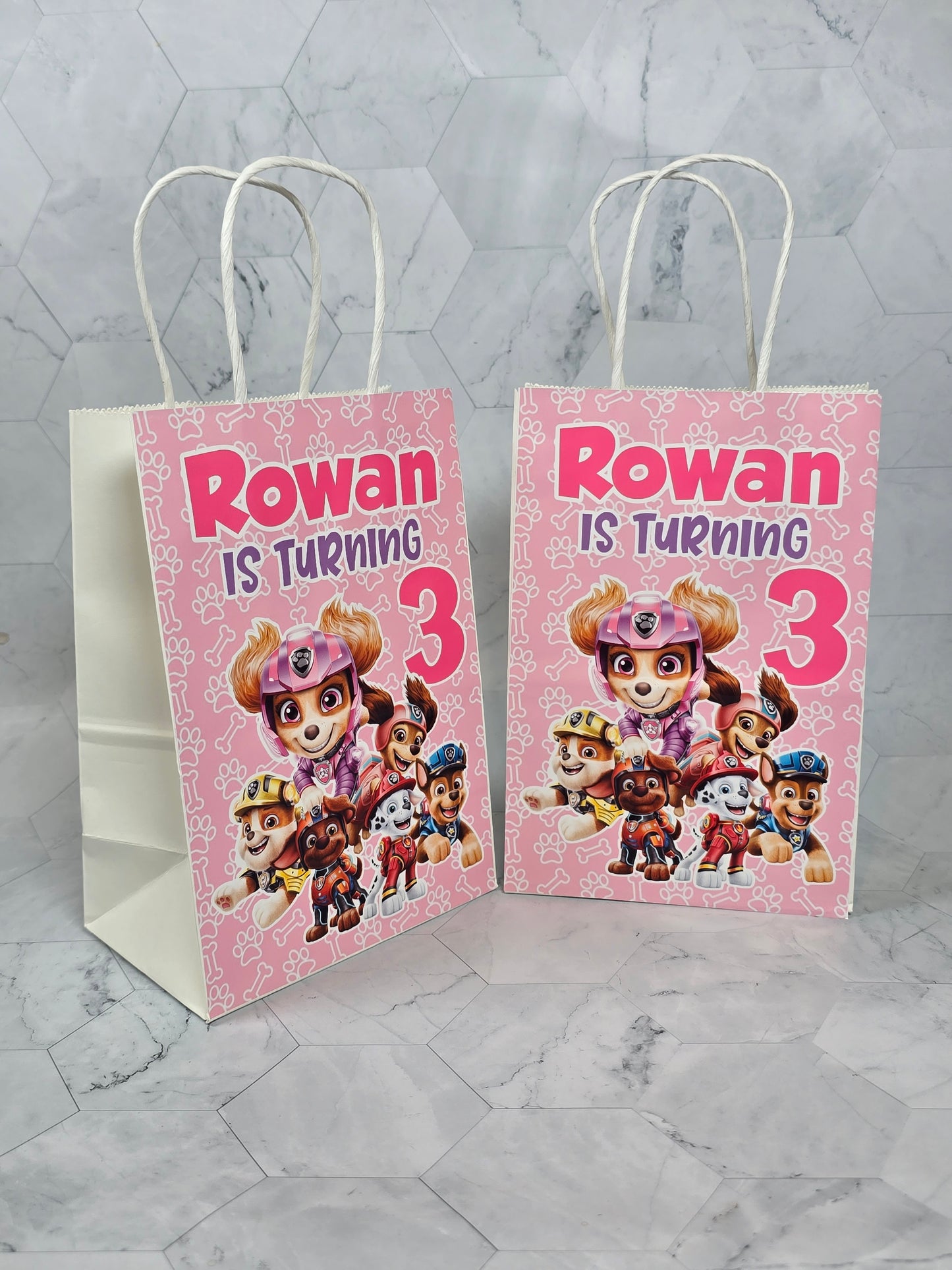 Paw Patrol Girly Goodie bags, Paw Patrol gody bags, Paw Patrol party theme