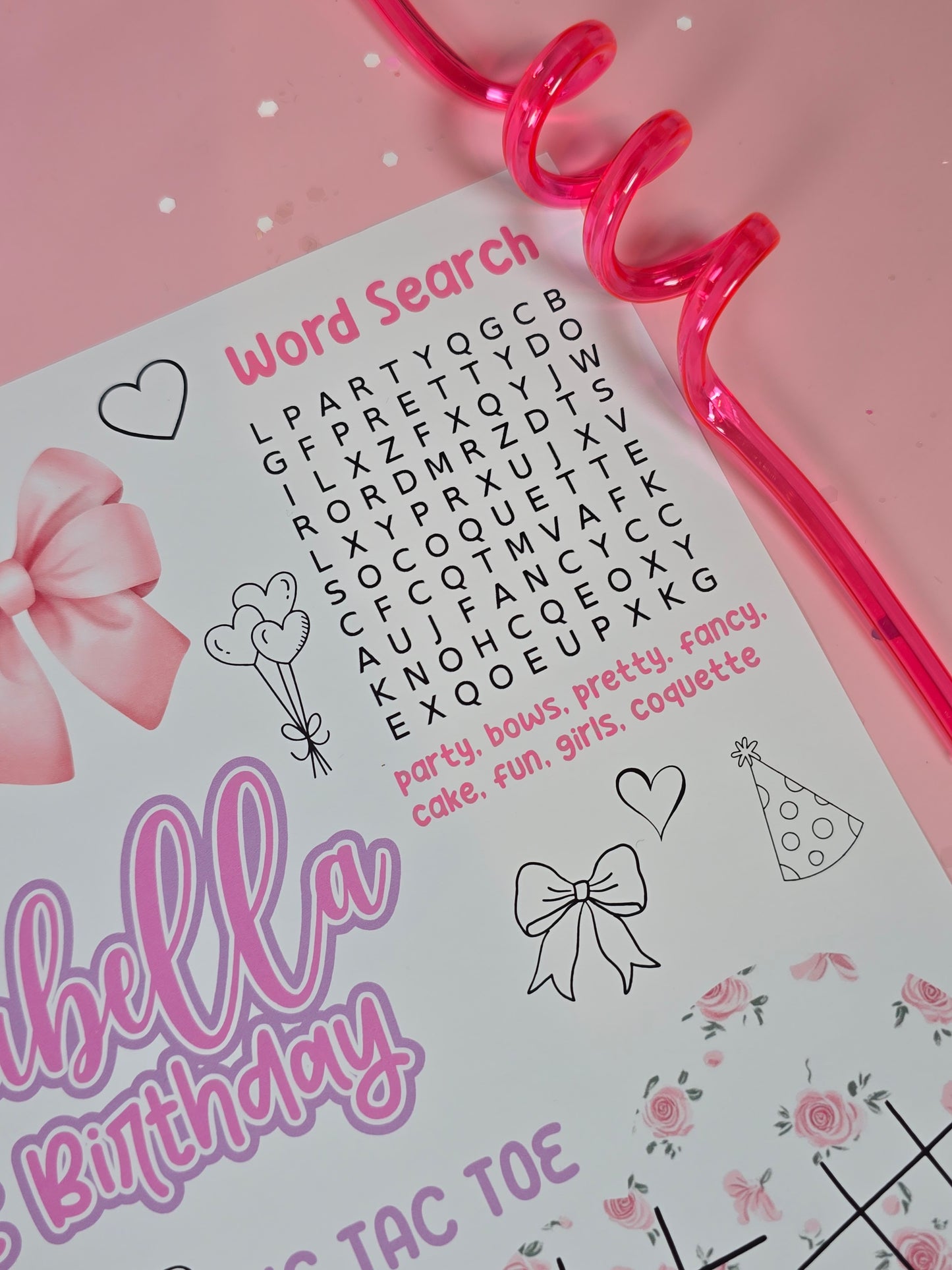 Girls wanna be ONE Birthday Placemats with Fun Activities โ Custom Name & Age