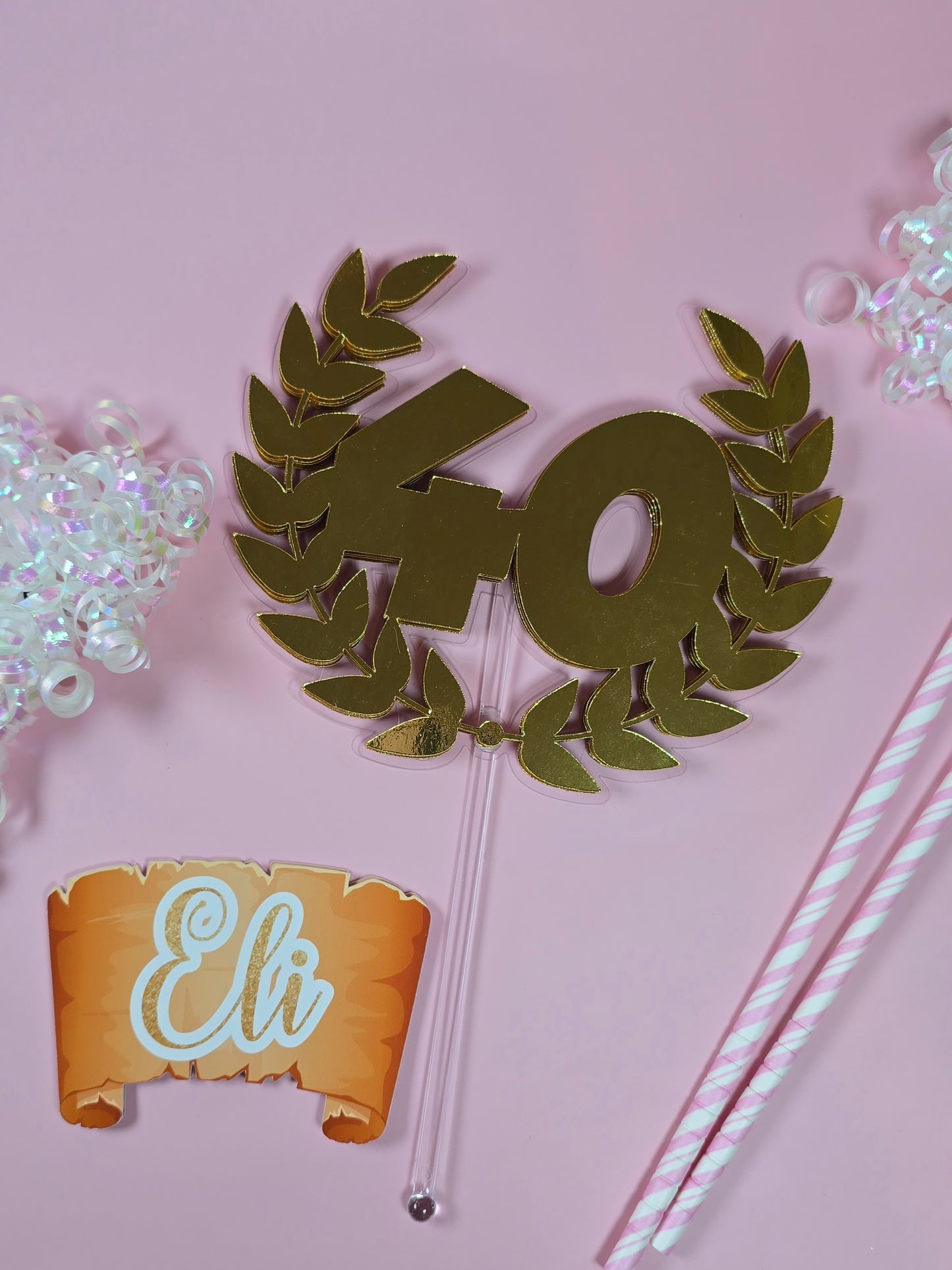 Greek Cake topper, Toga theme party