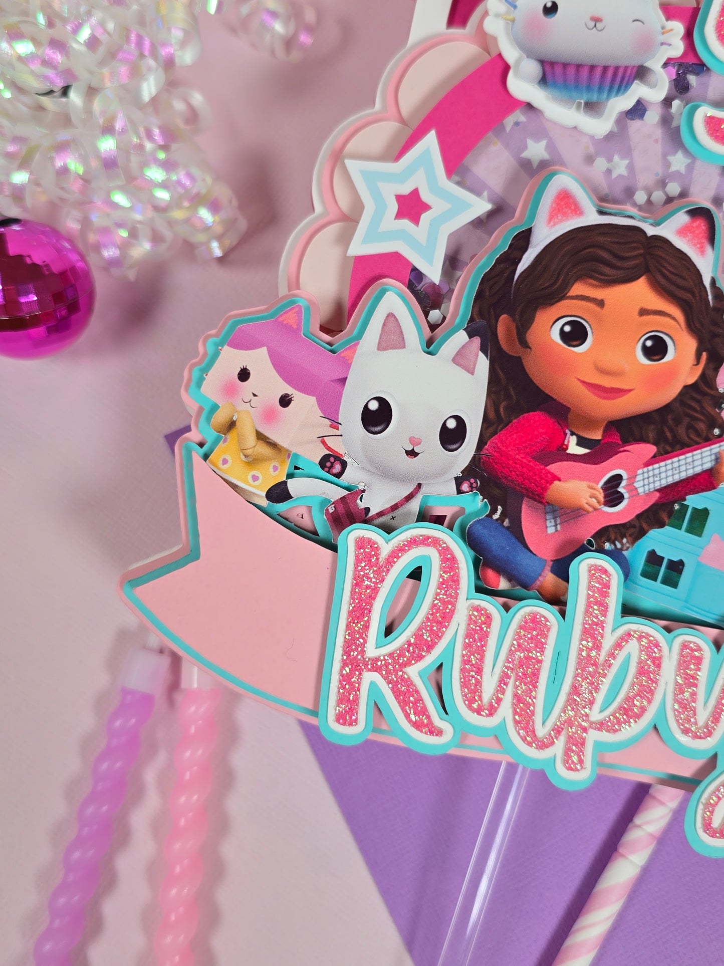 Gabby's dollhouse Cake topper, Gabby's doll house birthday theme