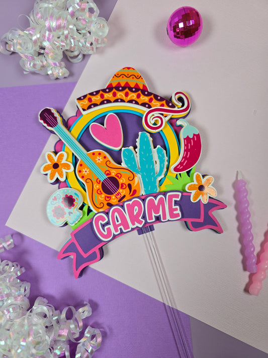 Mexican fiesta cake topper, Fiesta Cake topper,