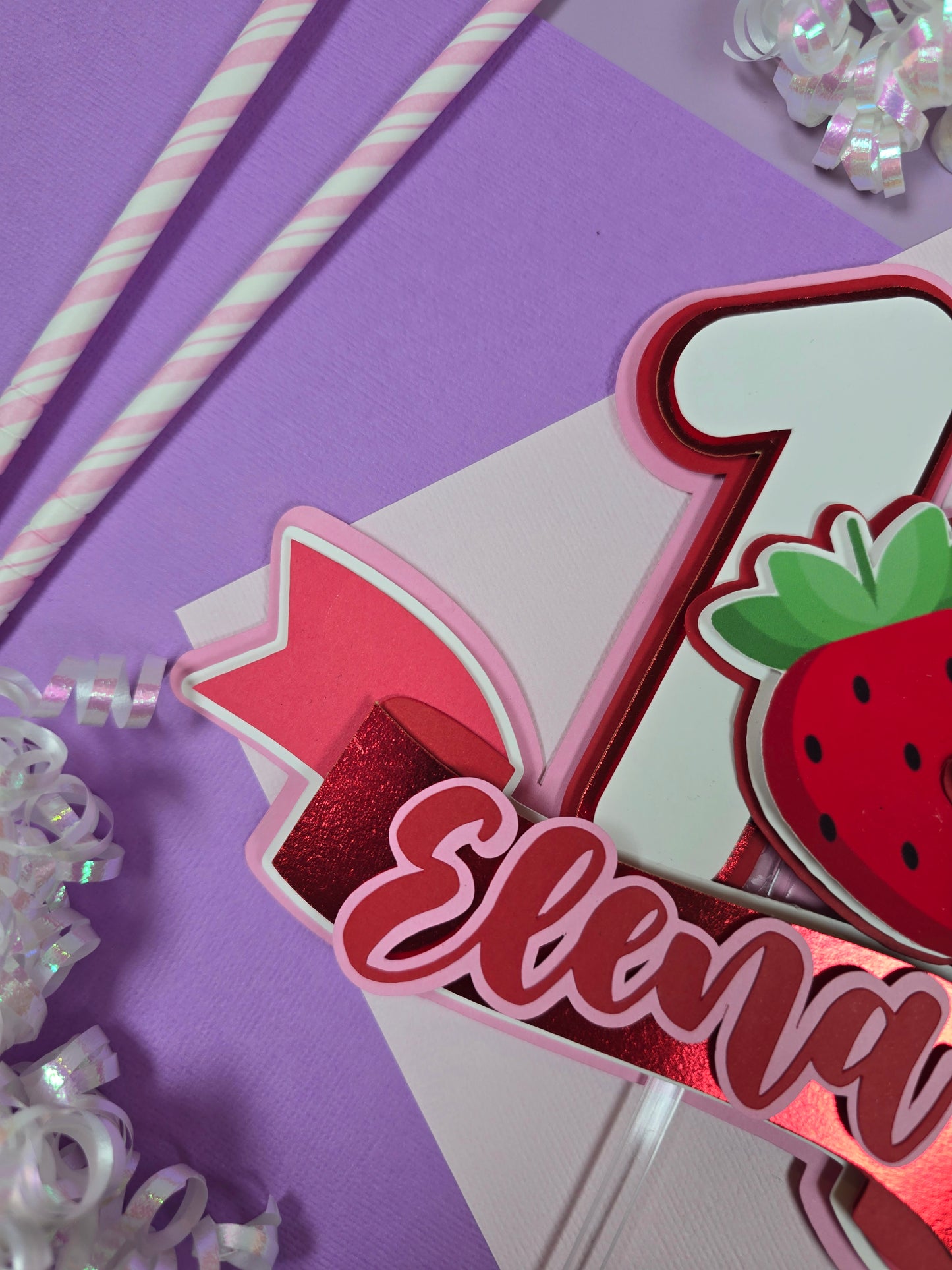 My Berry First Birthday Cake topper, berry first birthday, strawberry cake topper