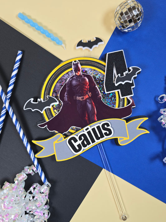 Batman Cake topper, Super hero theme party, Batman party