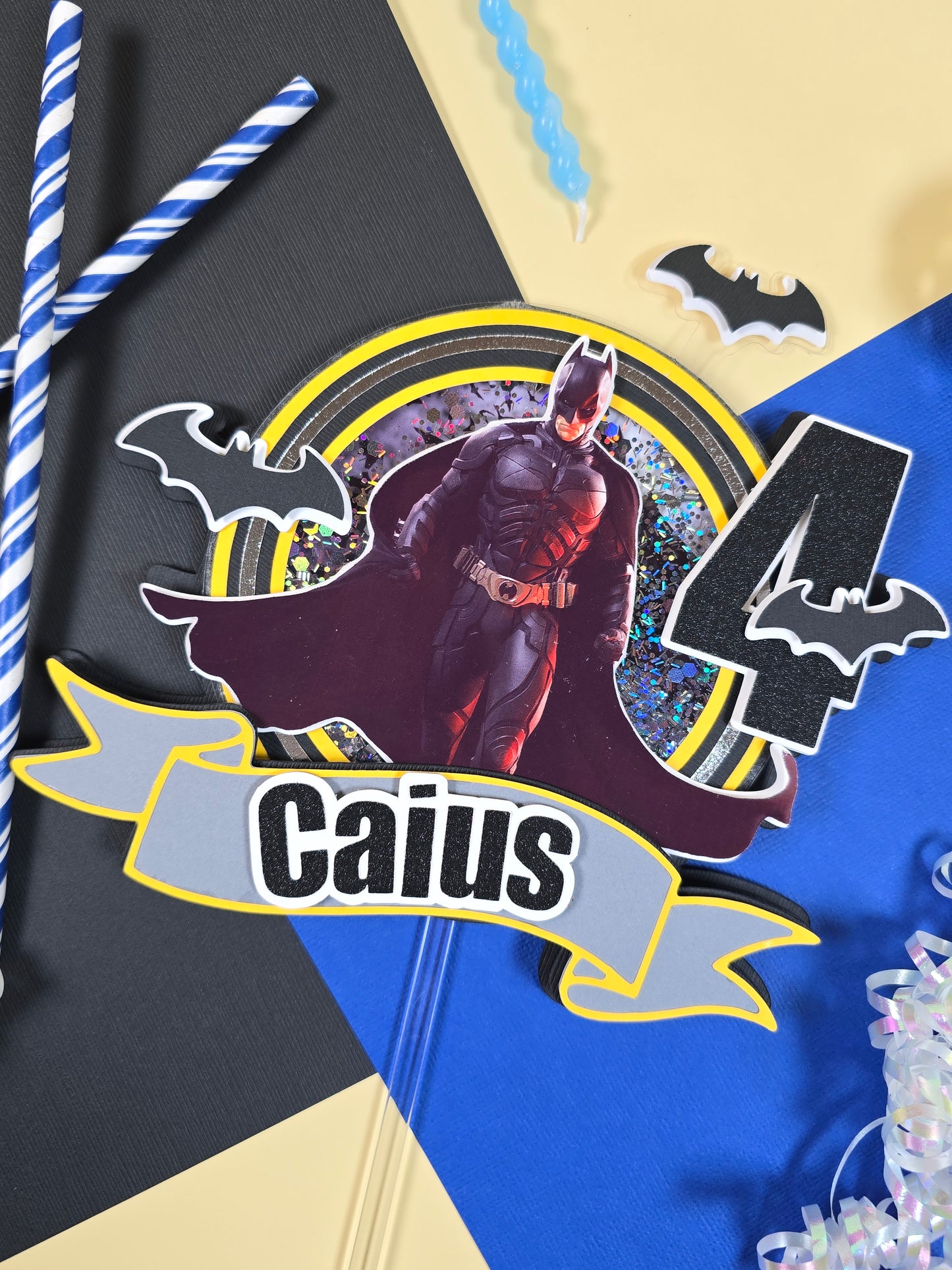 Batman Cake topper, Super hero theme party, Batman party
