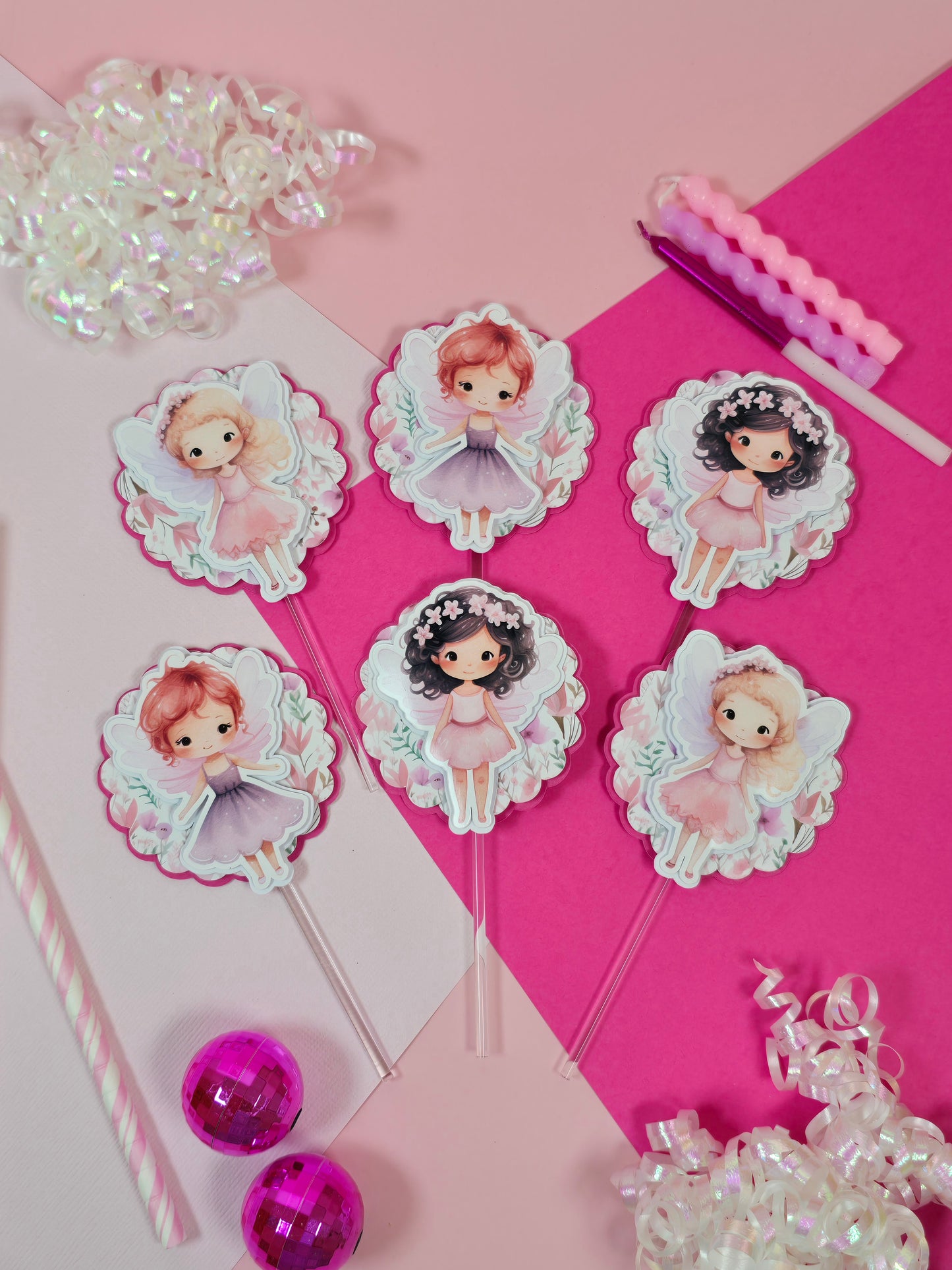 Fairy Cupcake Topper, Fairy Garden cupcake decor, Fairy birthday
