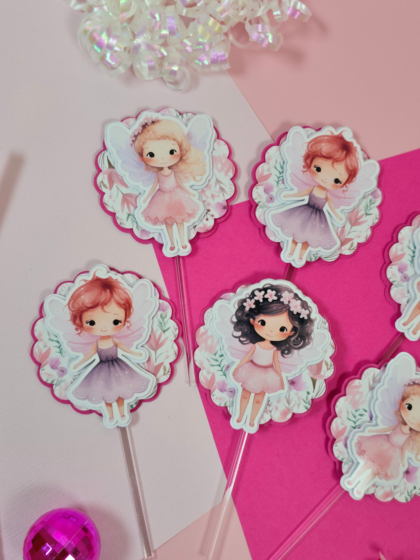 Fairy Cupcake Topper, Fairy Garden cupcake decor, Fairy birthday