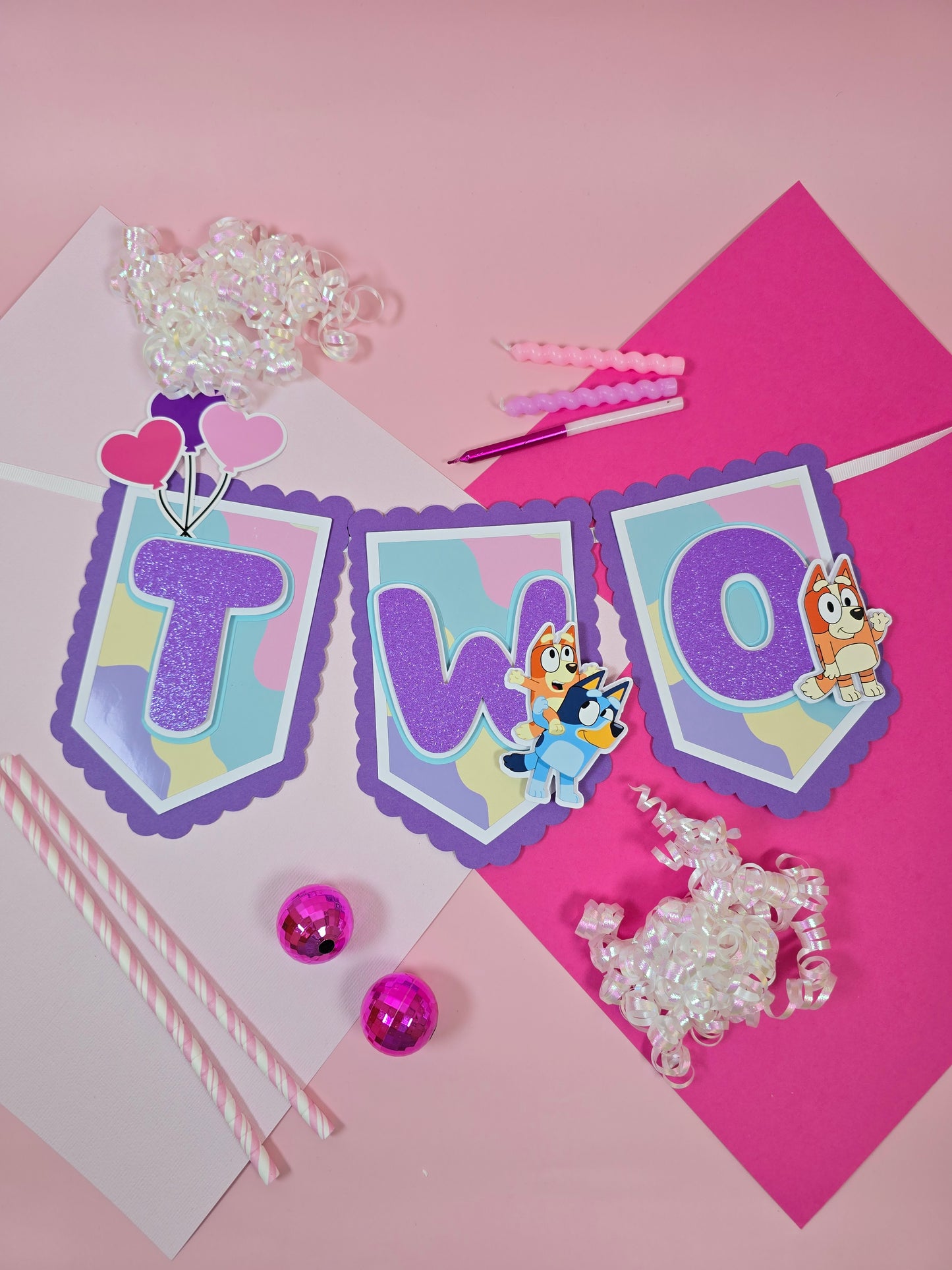 Bluey High Chair banner, Bluey theme banner, Bluey party decoration