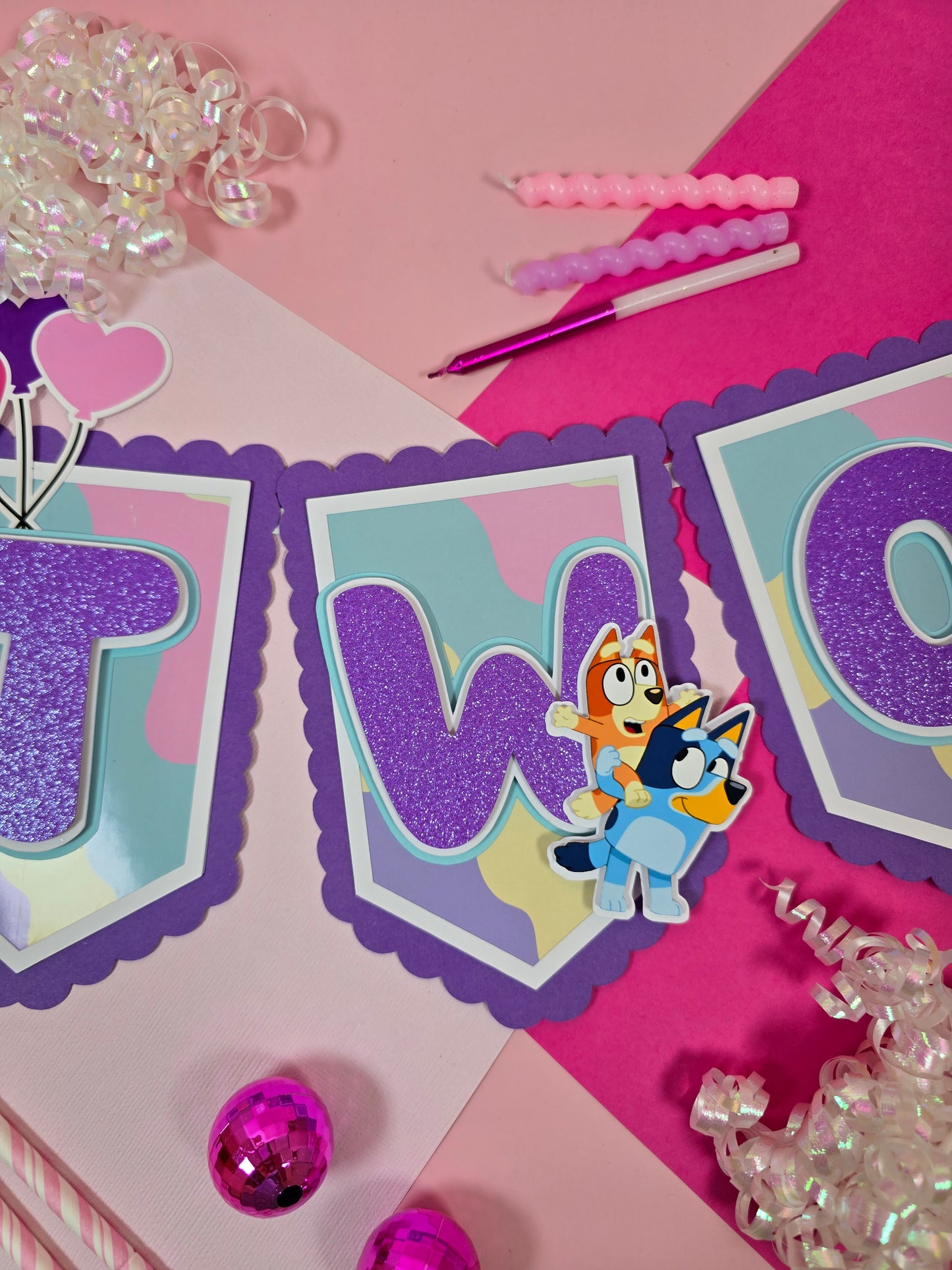 Bluey High Chair banner, Bluey theme banner, Bluey party decoration