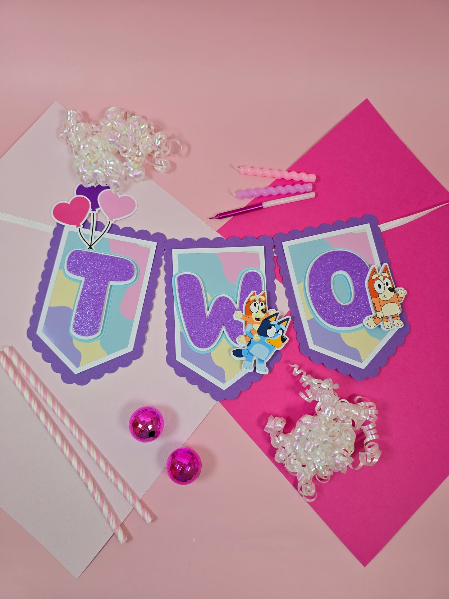 Bluey High Chair banner, Bluey theme banner, Bluey party decoration
