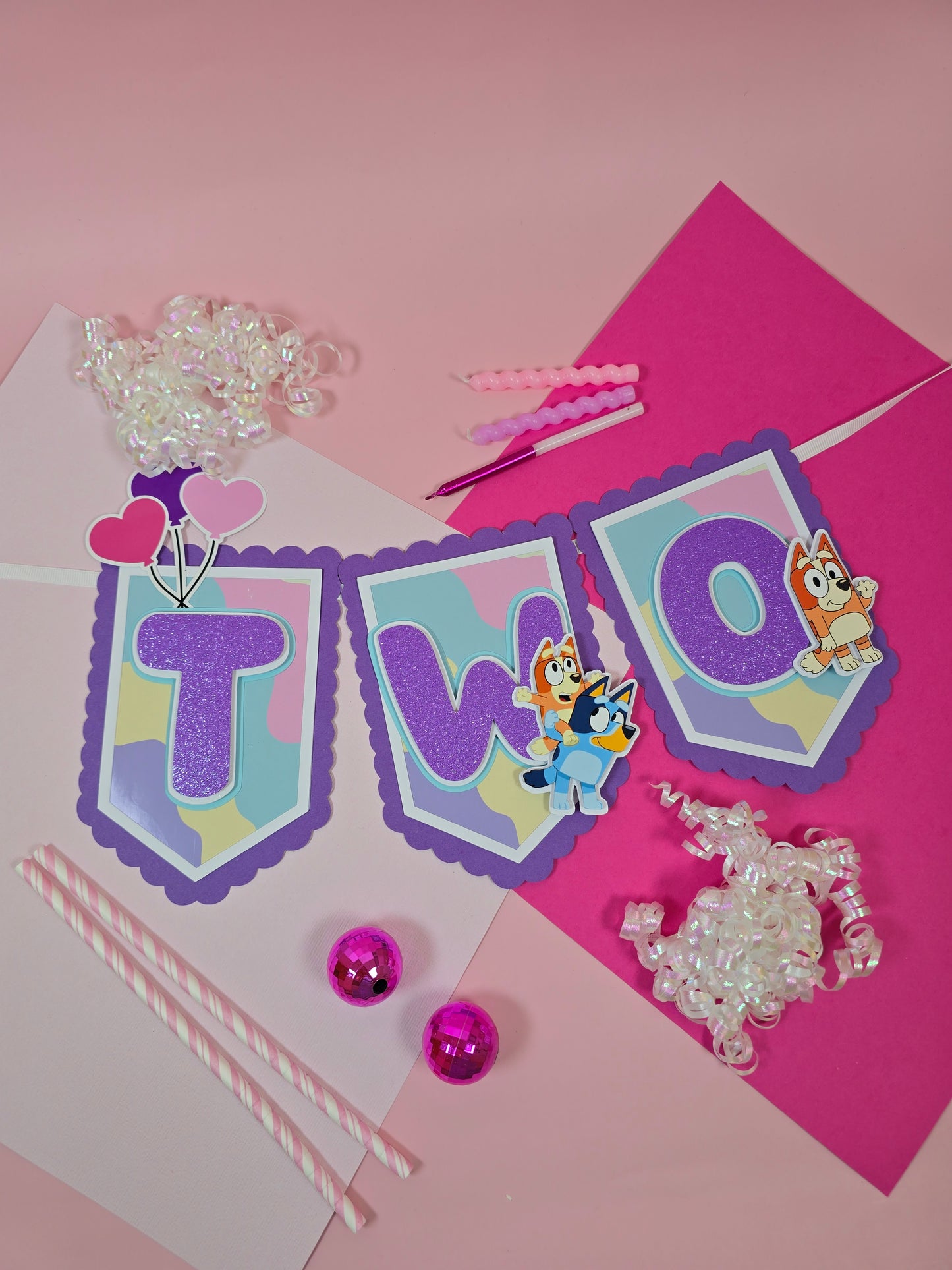 Bluey High Chair banner, Bluey theme banner, Bluey party decoration