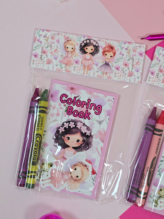 Fairy mini coloring books, Fairy garden mini coloring pages, Fairies party favors