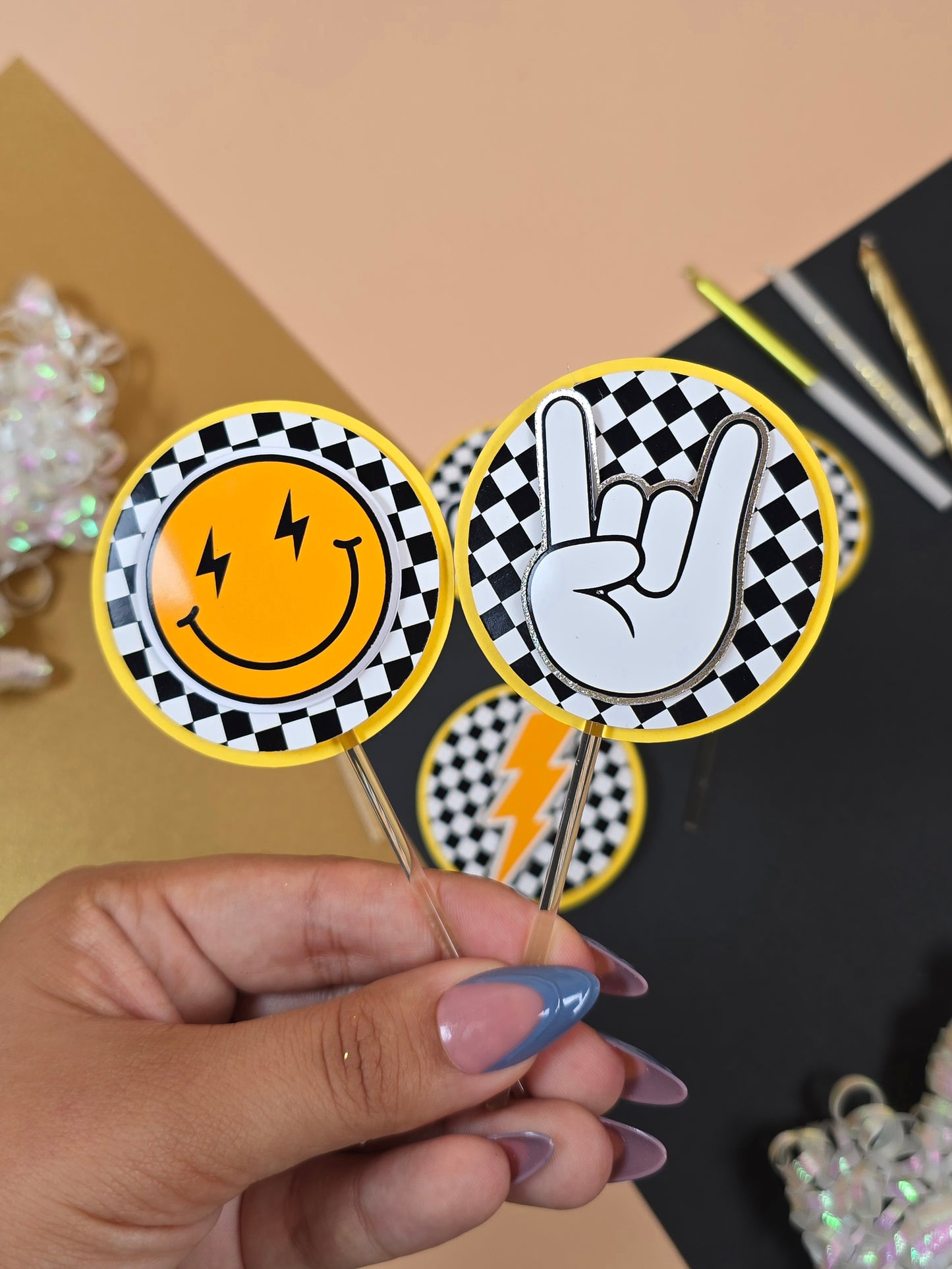 One happy dude Cupcake Toppers, One happy dude cupcake decor