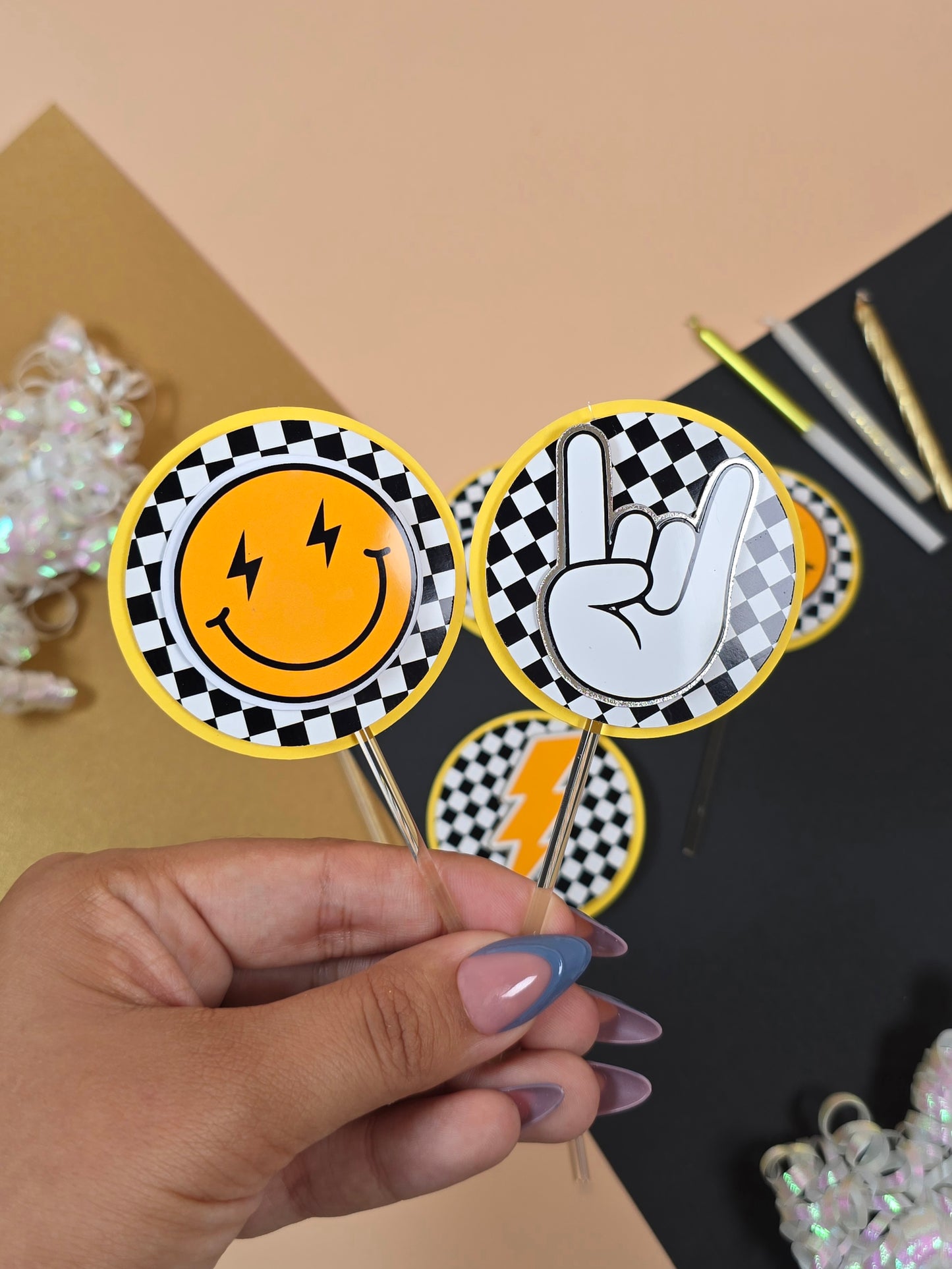 One happy dude Cupcake Toppers, One happy dude cupcake decor