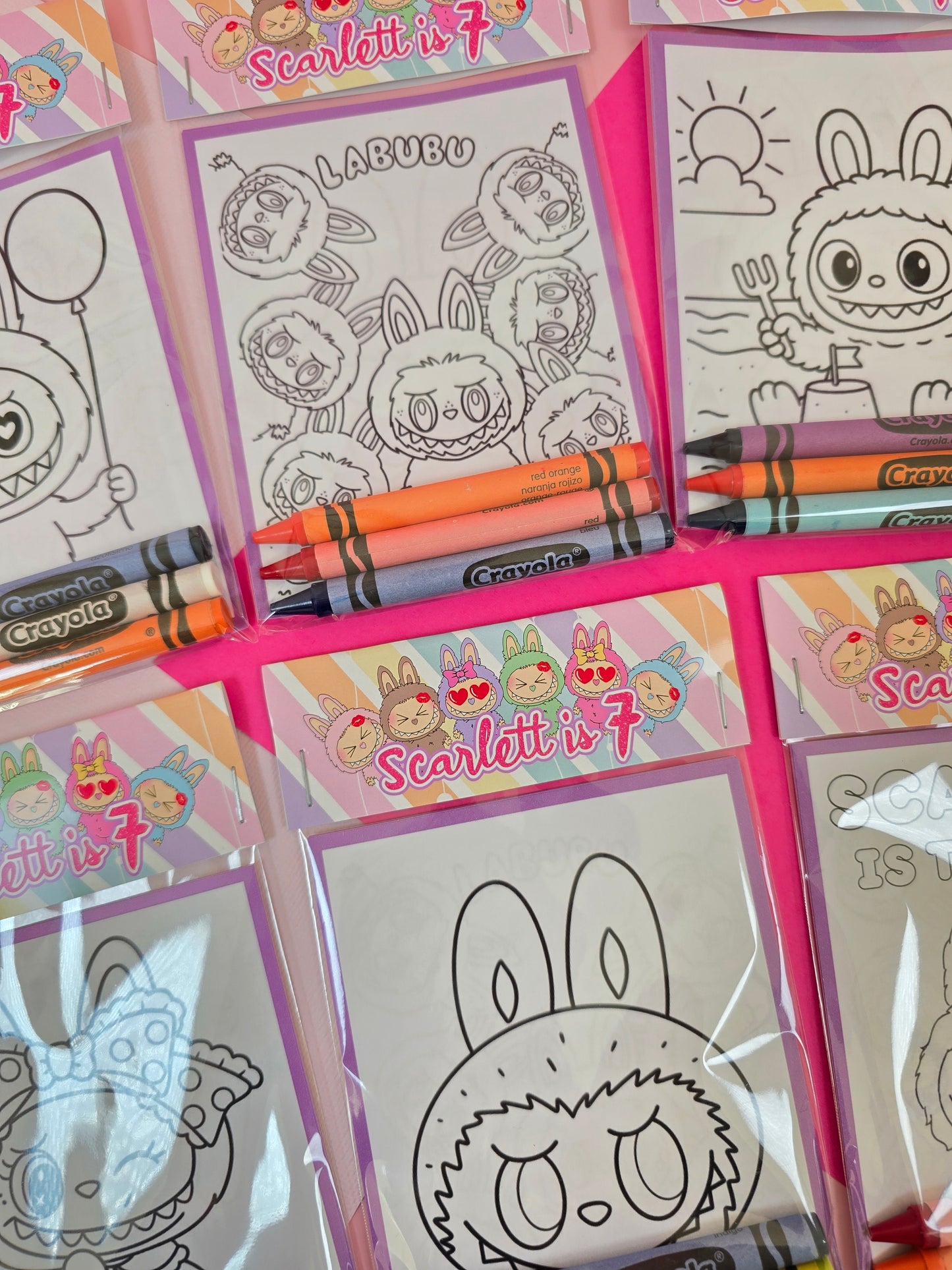 Labubu coloring books, Labubu coloring pages, Labubu party favors