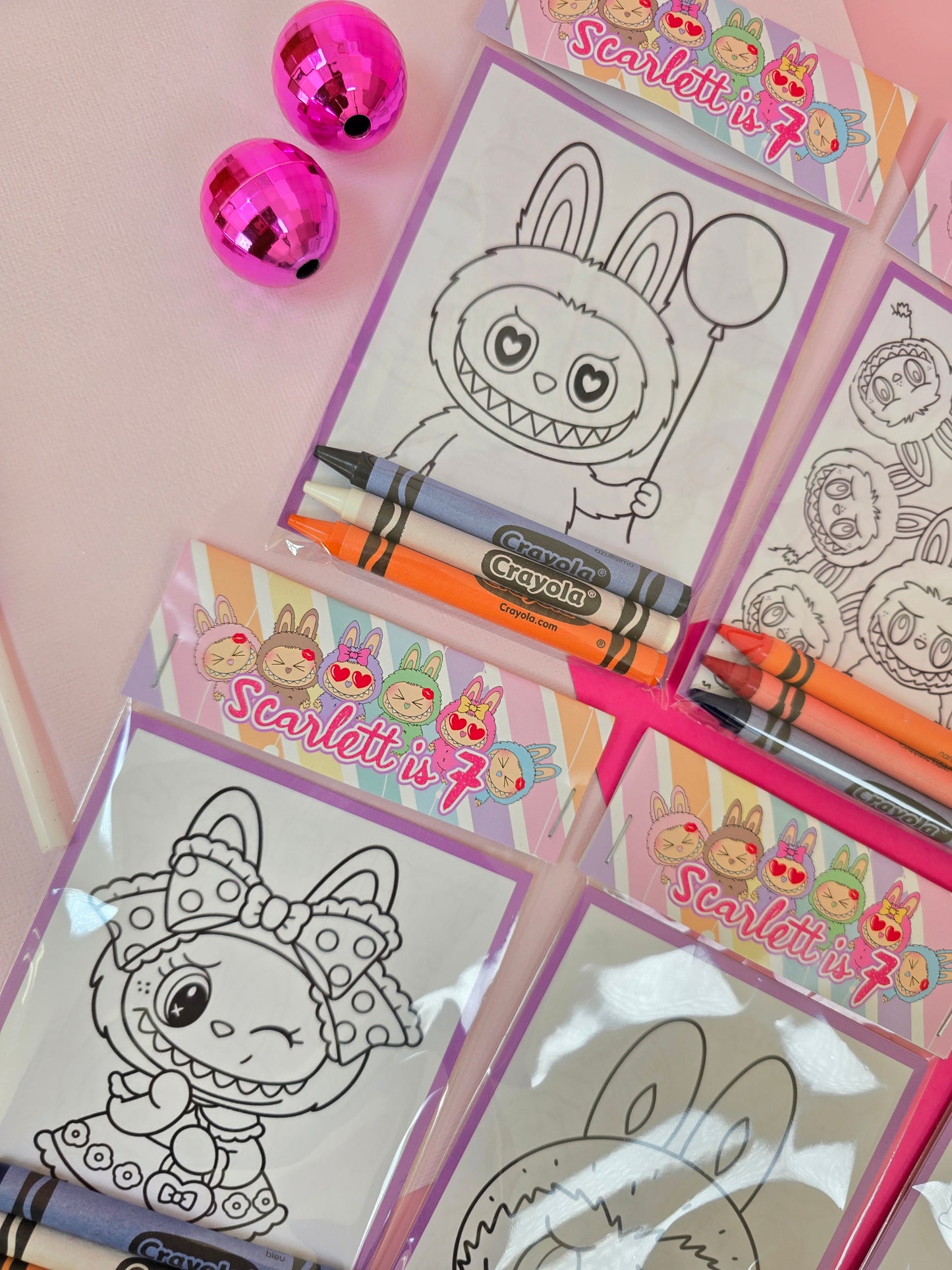 Labubu coloring books, Labubu coloring pages, Labubu party favors