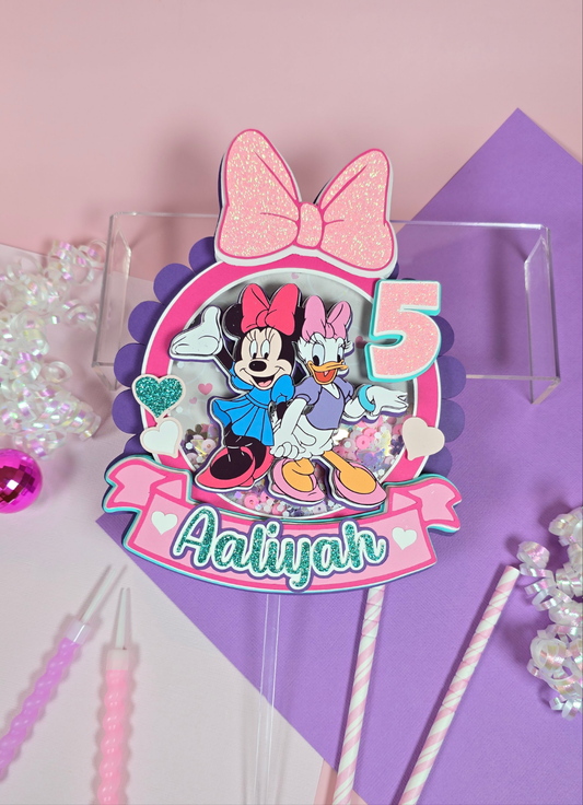 Minnie and Daisy Cake topper, Minnie Cake topper, Daisy cake topper, Minnie and Daisy birthday