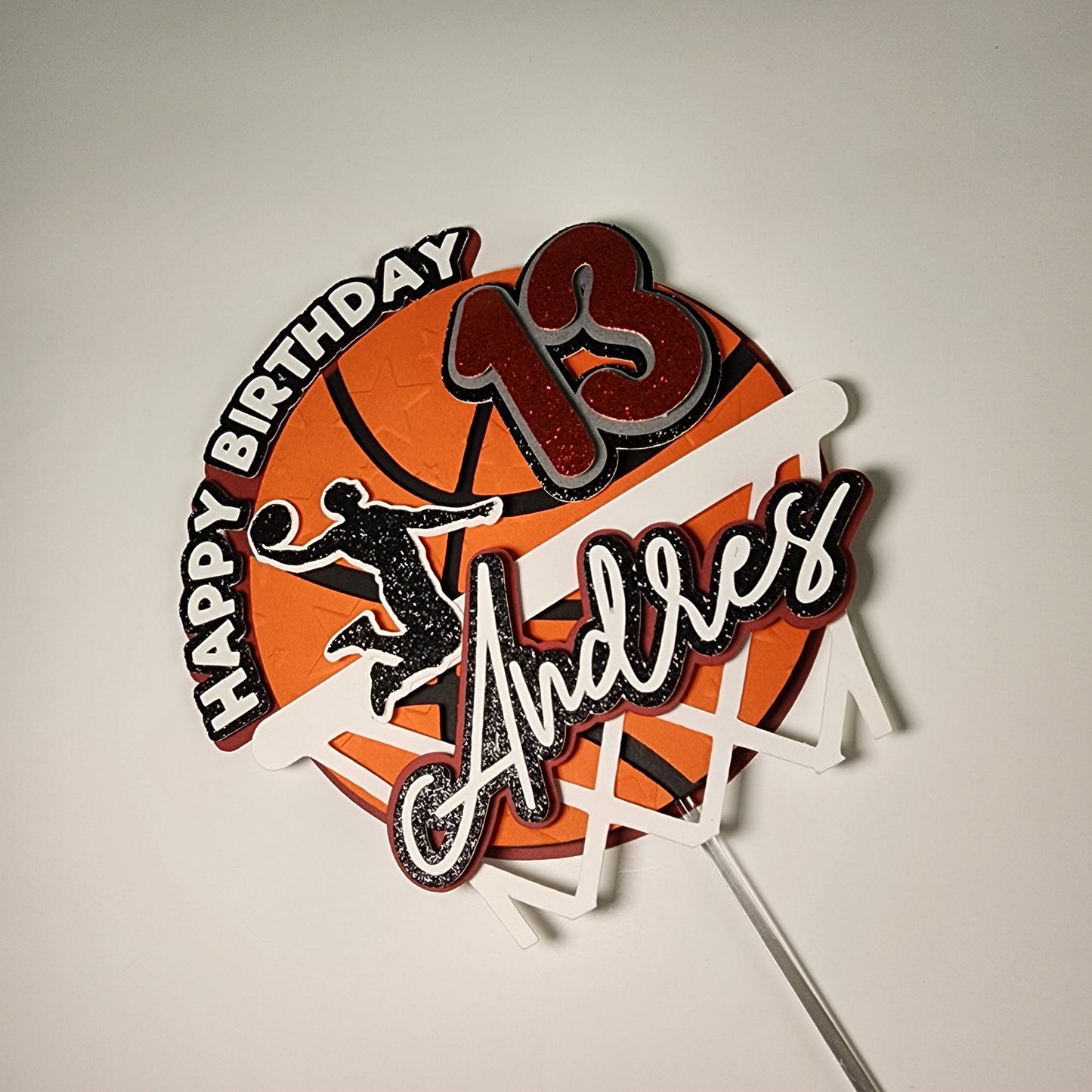 Basketball Cake Topper, Basketball cake decoration, Sport cake topper