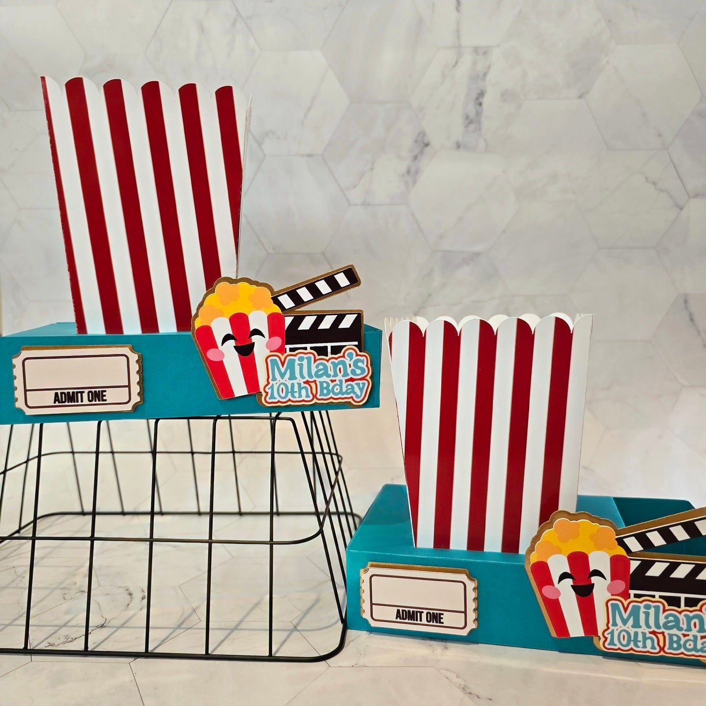 Movie Night Box popcorn candies party favors cinema movie party theme movie night box for birthday theme