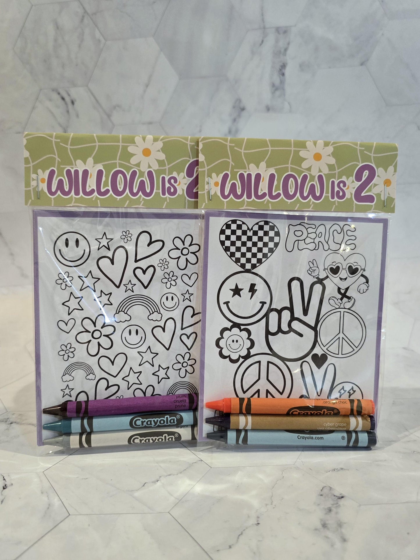 Two groovy coloring books, groovy coloring books, happy faces coloring books