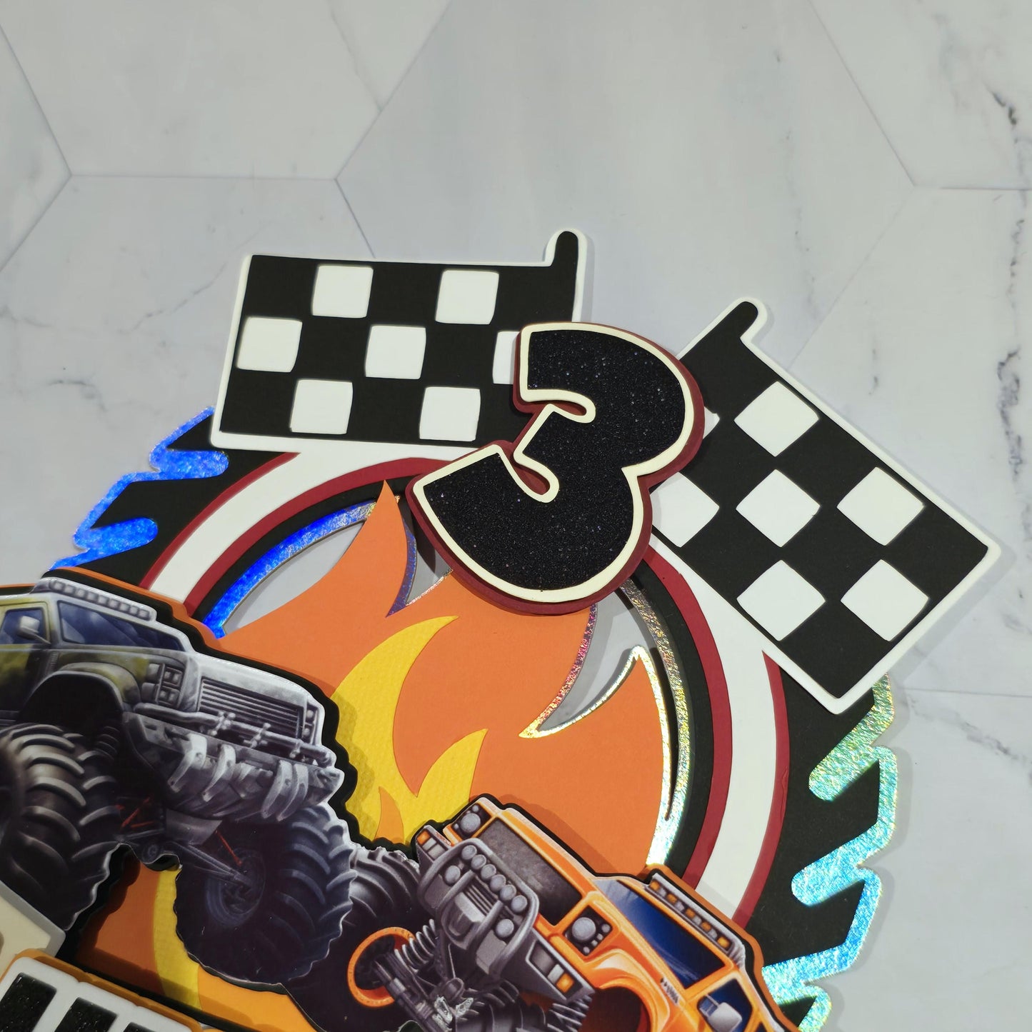Monster trucks cake topper, Monster truck birthday, Monster Truck party