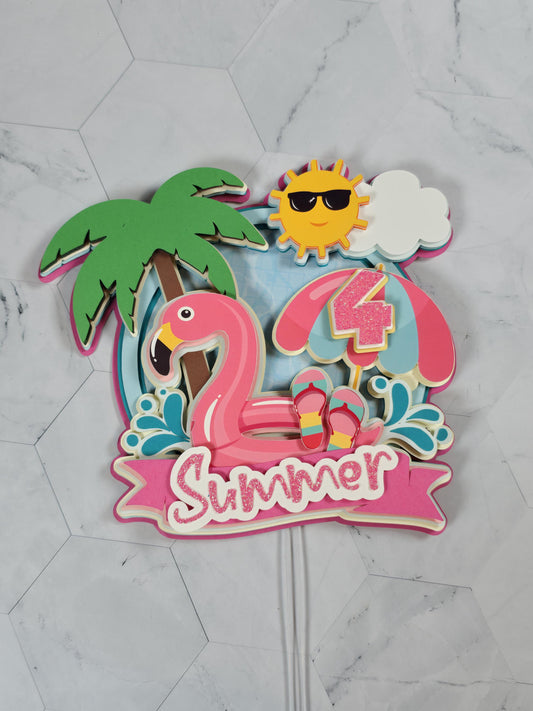 Pool Party cake topper, Summer theme party, Beach party cake topper, Splash cake topper, Pool party birthday theme