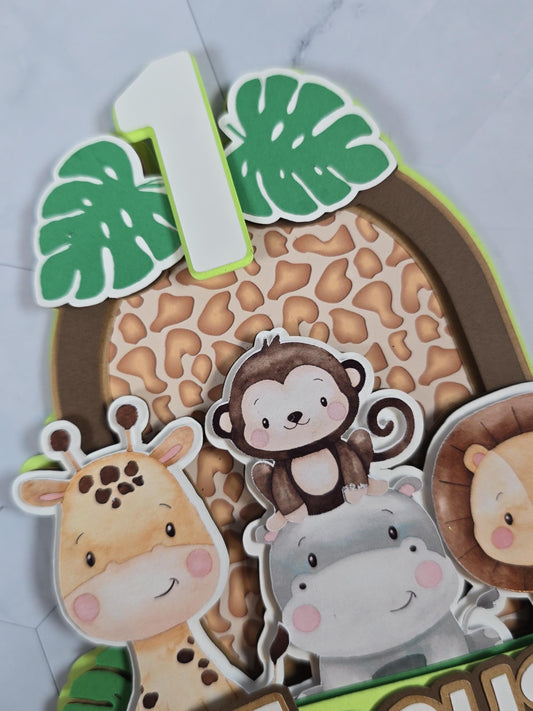 Wild One Cake topper, Safari Cake topper, Safari Birthday