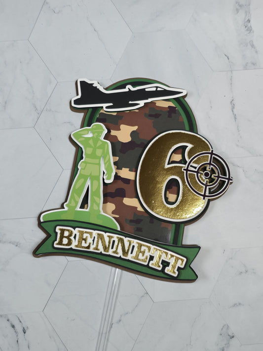 Army Man Cake topper, Army birthday theme, Army military party theme, Soldier cake topper