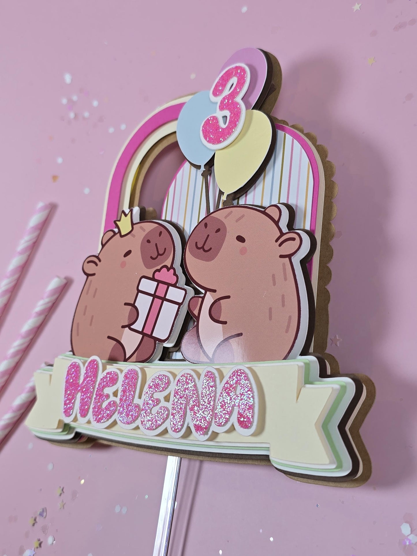 Capybara Cake topper, Capybara birthday party theme, Capybara cake decor, Capybara birthday theme