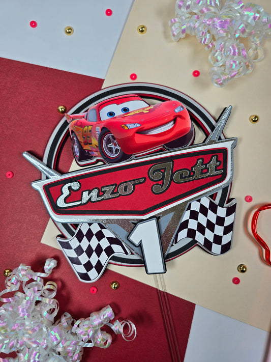 Cars Cake topper, Cars birthday, Race cars party theme