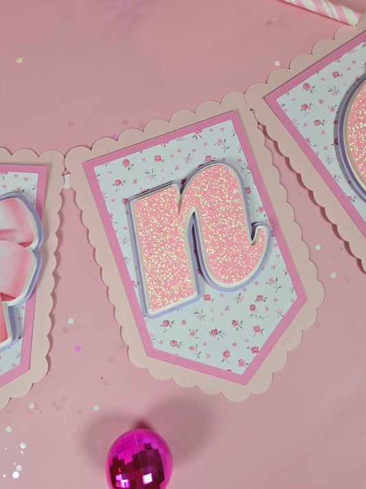 Coquette high chair banner, Love shack fancy banner, Is a fancy ONE banner