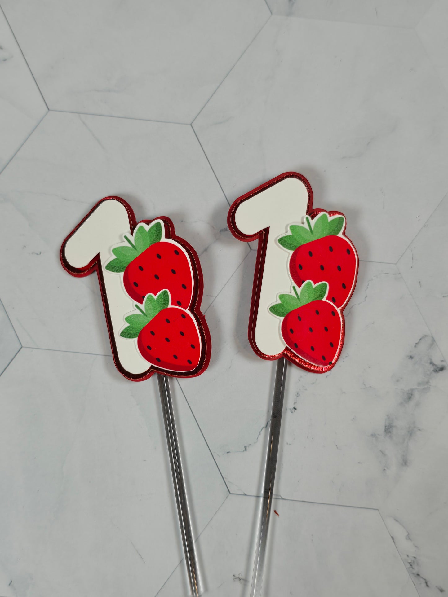 My Berry First Birthday Cake topper, berry first birthday, strawberry cake topper
