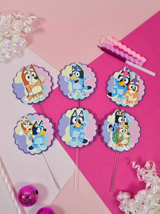 Bluey Cupcake Topper, Bluey cupcake decor, Bluey birthday