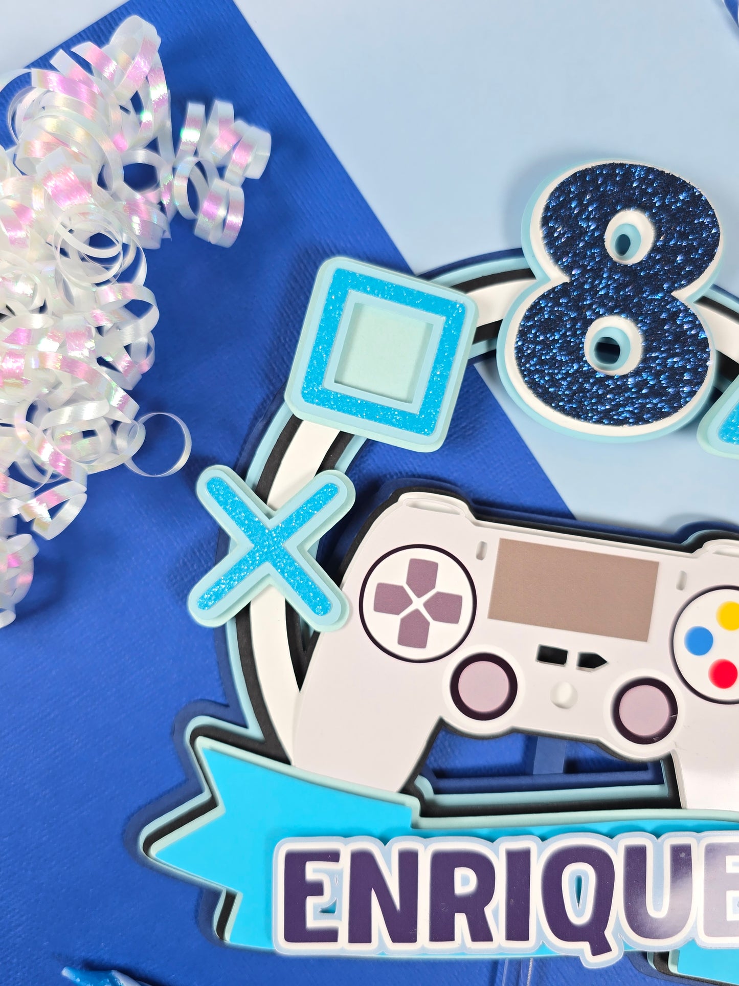 Gamer Cake topper Video games birthday Gamer party theme