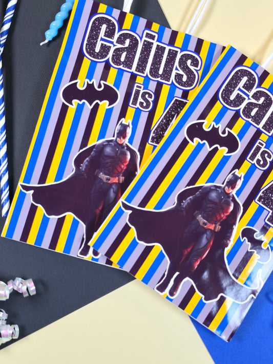 Batman Goodie bags, Batman gody bags, Batman party theme