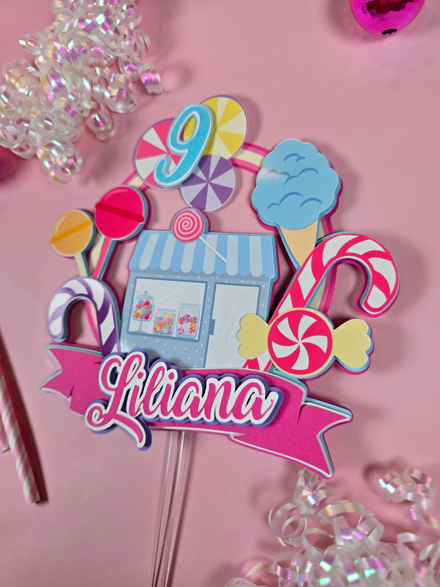 Candy land Cake topper, Candy and icecream theme party, Candyland party