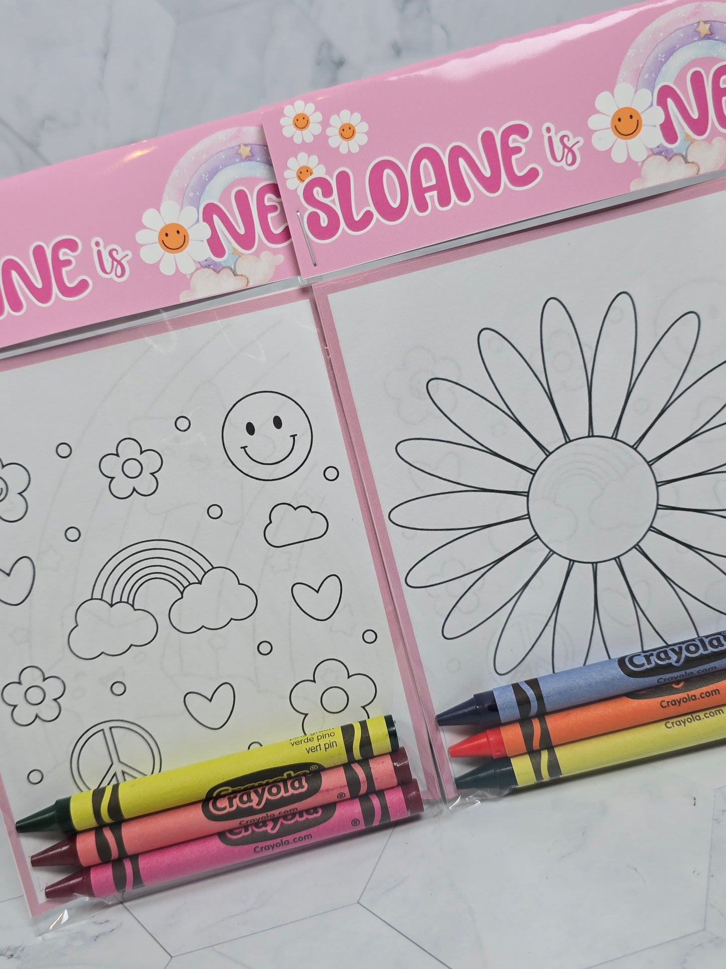 Daisy coloring books, Groovy Flowers Girly Pink coloring pages