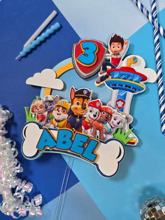 Paw Patrol Cake topper, Paw Patrol theme party, Paw patrol party