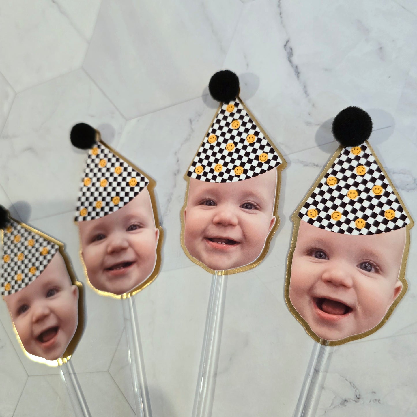 One Happy Dude Cupcake toppers, One happy dude decor
