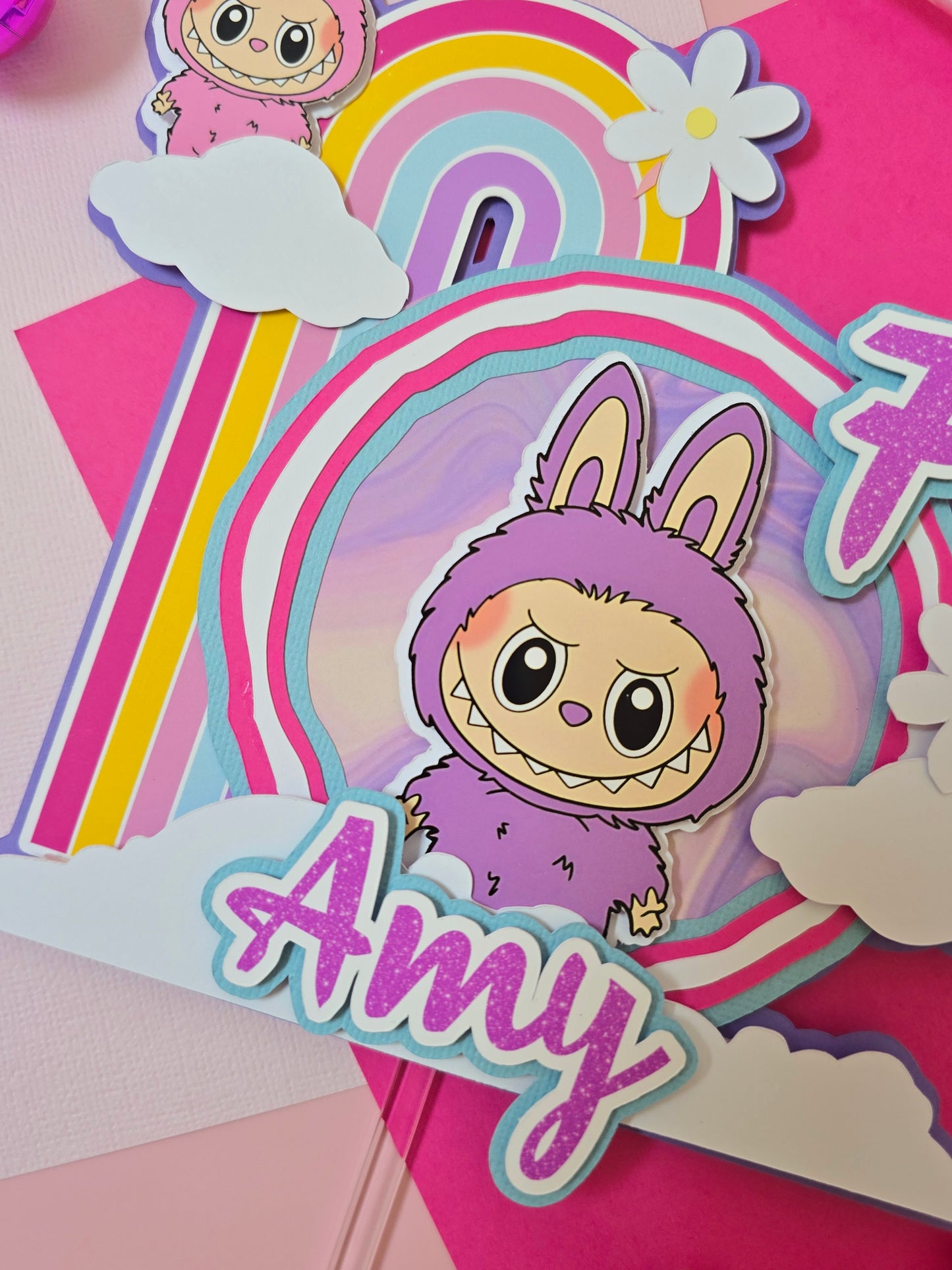 Labubu Cake topper, labubu theme party, Labubu party