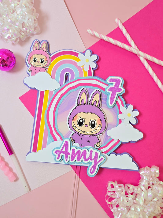 Labubu Cake topper, labubu theme party, Labubu party