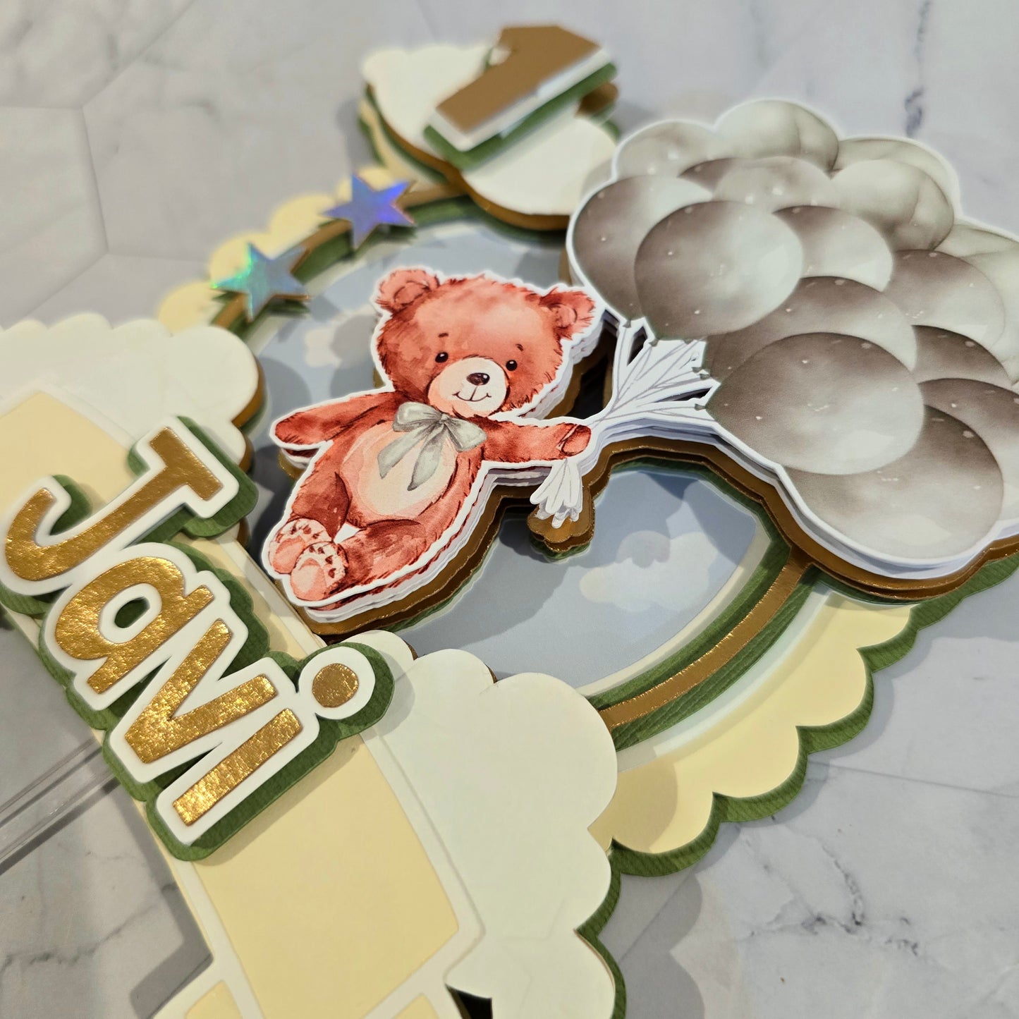 Teddy Bear Cake topper, Teddy Bear birthday party