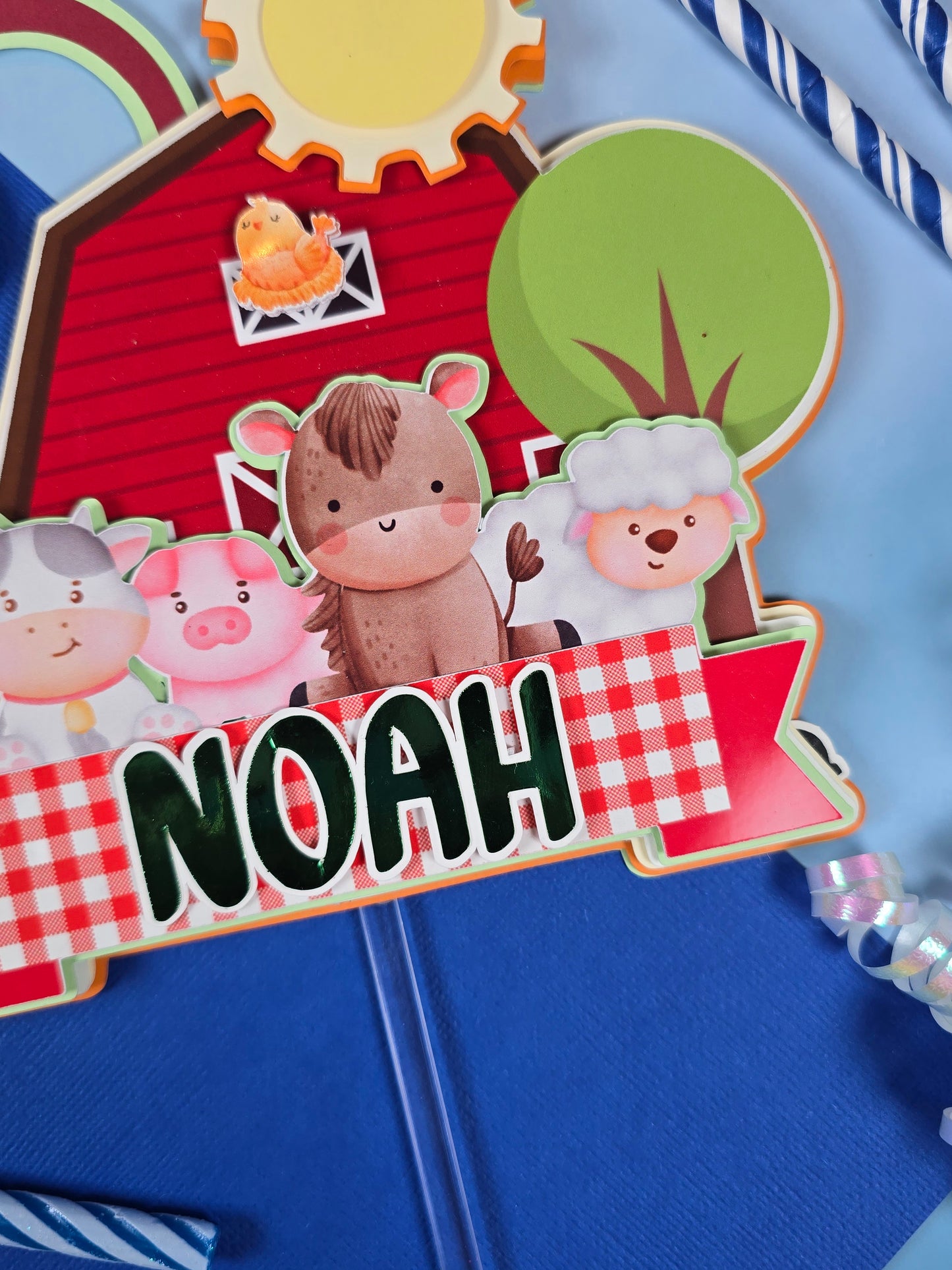 Farm Animals Cake topper, Farm animals birthday decoration, Farm Animals party