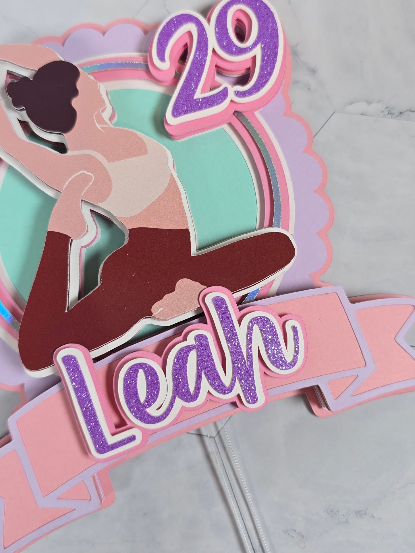Yoga Cake topper, Yogui birthday party theme, yoga lover cake decor