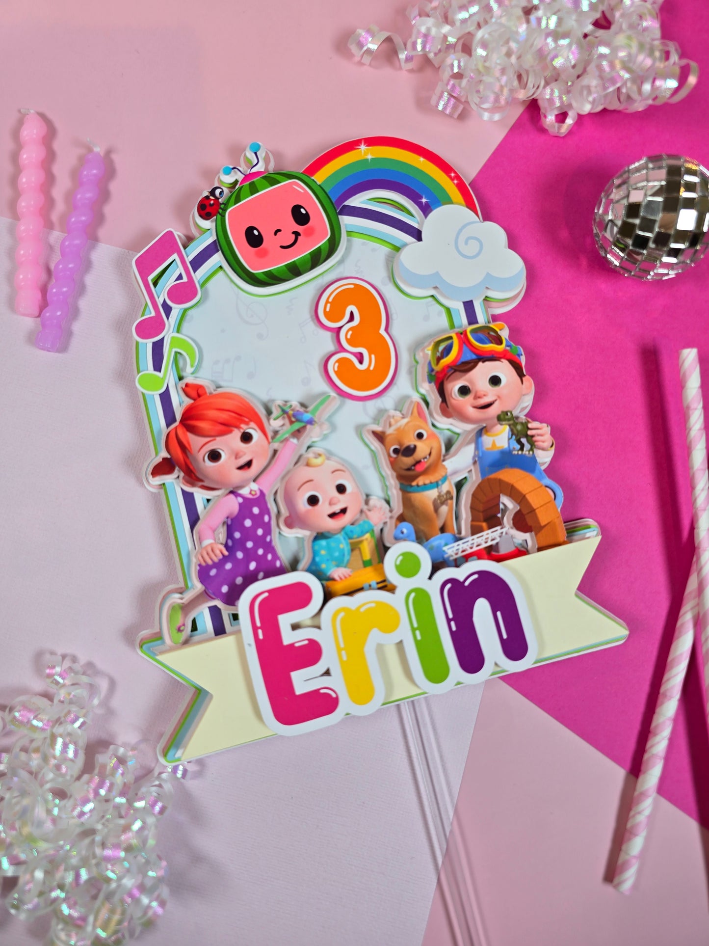 Cocomelon Cake topper, Cocomelon Cake topper, Cocomelon cake topper, Cocomelon birthday