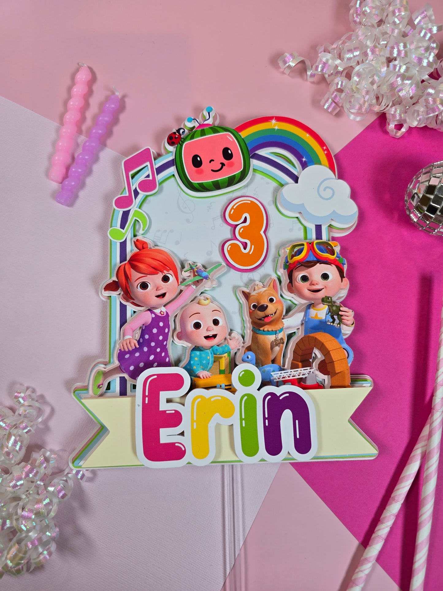 Cocomelon Cake topper, Cocomelon Cake topper, Cocomelon cake topper, Cocomelon birthday