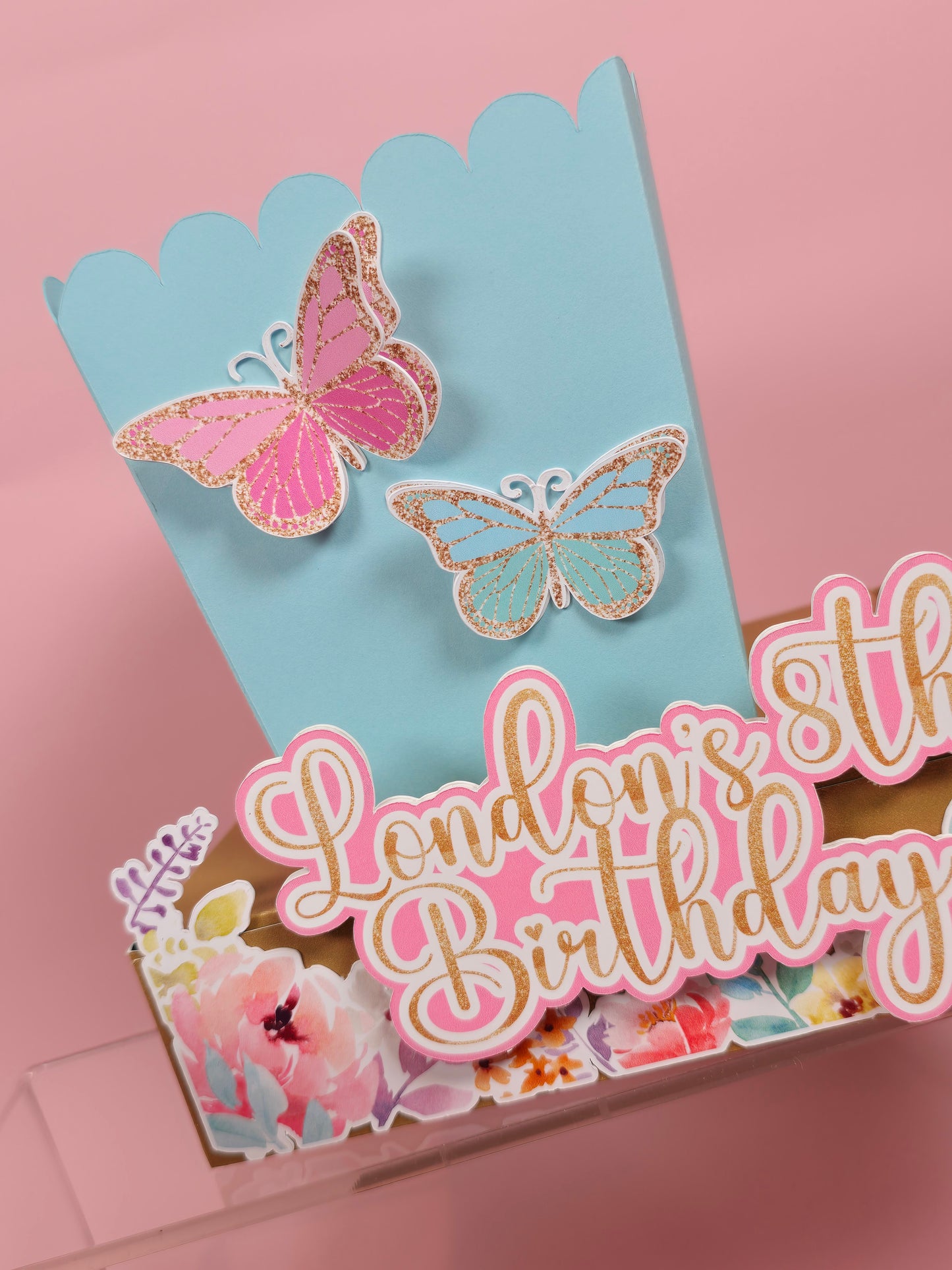 Butterflies Box popcorn Butterflies garden party favors Florar butterfly garden party theme movie night box for birthday theme Butterfly