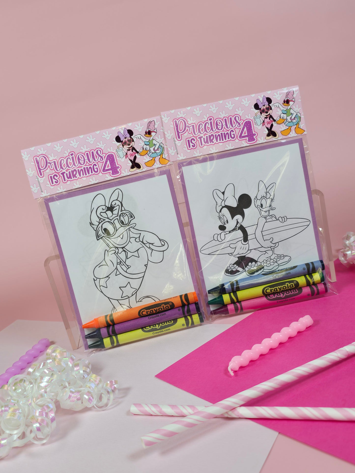 Minnie and Daisy Coloring books, Minnie and Daisy party favors, Minnie and Daisy birthday