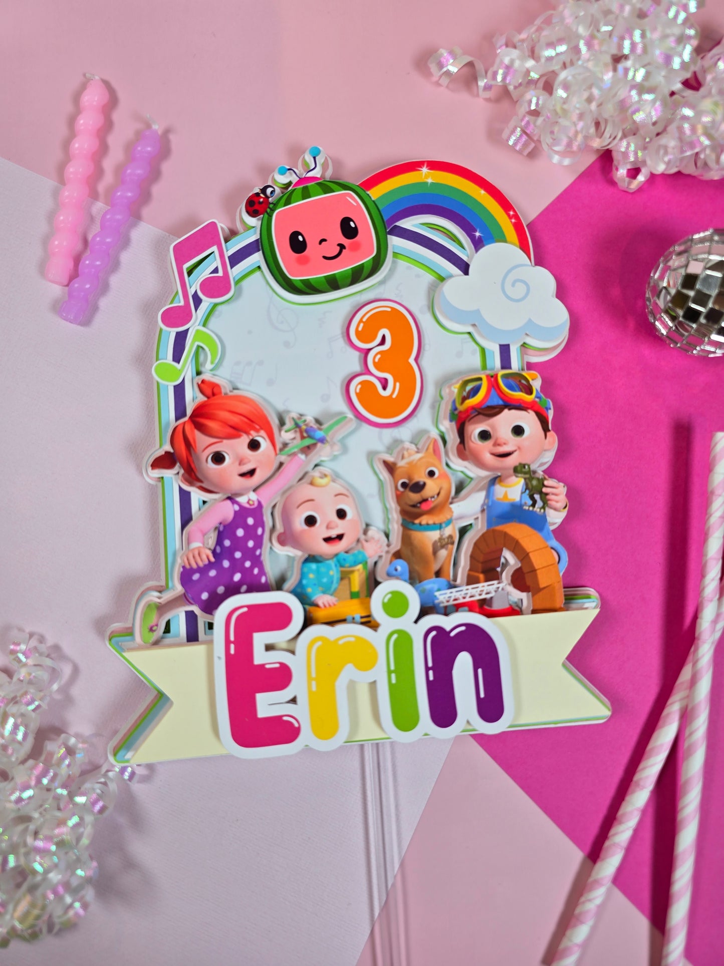 Cocomelon Cake topper, Cocomelon Cake topper, Cocomelon cake topper, Cocomelon birthday