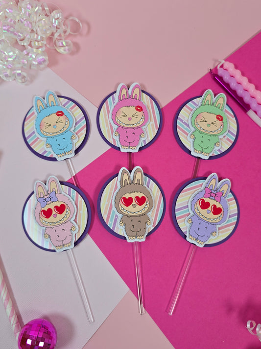Labubu Cupcake Topper, Labubu cupcake decor, Labububirthday